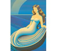 The Siren and the Sea - mermaids and shell: A5 Notes, diary, journal