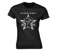 The Sisters of Mercy 1984 Logo Mujer Negro/Camiseta/Clásica/Camiseta/Regalo, Negro, M
