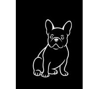 The Sitting Frenchie: A Minimalist Matt Black Display Book with Blank Pages