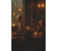 The Skeleton Café Halloween Notebook: Spooky And Cozy Haunted Journal, For Dark Fantasy and Gothic Art Lovers