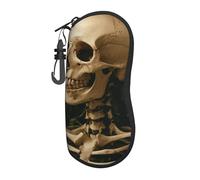 The Skeleton Man Lies Among The Flowers - Funda de neopreno suave con cremallera, duradera, portátil, para hombres y mujeres