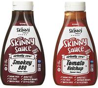 The Skinny Food Co. Skinny Syrup Twin Pack, Smokey BBQ - Tomate Ketchup, 425ml