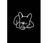 The Sleeping Frenchie: A Minimalist Matt Black Display Book with Blank Pages