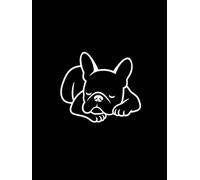 The Sleeping Frenchie: A Minimalist Matt Black Display Book with Blank Pages