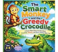 The Smart Monkey and the Greedy Crocodile: A Classic Moral Story for Kids About Friendship, Honesty, and Quick Thinking Ages 3-8