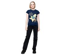The Smashing Pumpkins Mellon Collie - Camiseta ajustada para mujer, Azul / Patchwork, Medium