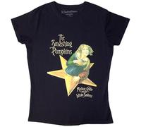 The Smashing Pumpkins Mellon Collie - Camiseta ajustada para mujer, Azul / Patchwork, Medium