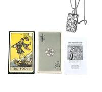The Smith-Waite Centennial Tarot Cards- Juego de 78 Cartas - Tamaño 12x7 cm- Embalaje en Caja de Color Simple Principiantes - Incluye Collar de Tarot