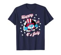 The Smurfs 4th of July Papa Smurf Uncle Sam USA Cartoon Camiseta