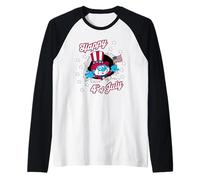 The Smurfs 4th of July Papa Smurf Uncle Sam USA Cartoon Camiseta Manga Raglan