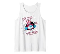 The Smurfs 4th of July Papa Smurf Uncle Sam USA Cartoon Camiseta sin Mangas