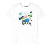 The Smurfs Bosmurfts025 Camiseta, Blanco, 8 Años para Niños