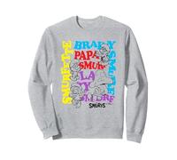 The Smurfs Character Outlines and Groovy Text Cartoon Sudadera