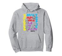 The Smurfs Character Outlines and Groovy Text Cartoon Sudadera con Capucha
