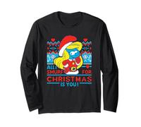 The Smurfs Christmas Ugly Sweater Manga Larga