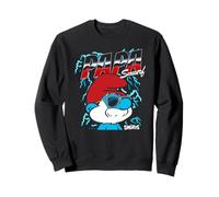 The Smurfs Chrome and Lightning Papa Smurf Retro Cartoon Sudadera
