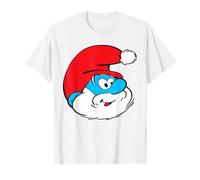 The Smurfs Classic Papa Smurf Santa Christmas Hat Camiseta