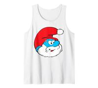 The Smurfs Classic Papa Smurf Santa Christmas Hat Camiseta sin Mangas