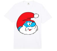 The Smurfs Classic Papa Smurf Santa Christmas Hat Comfort Colors Adult Heavyweight T-Shirt