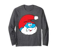 The Smurfs Classic Papa Smurf Santa Christmas Hat Manga Larga