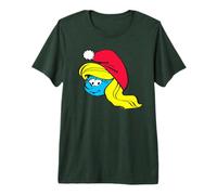 The Smurfs Classic Smurfette Santa Hat Camiseta Premium