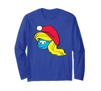The Smurfs Classic Smurfette Santa Hat Manga Larga