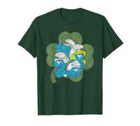 The Smurfs Four Leaf Clover Cast St. Patrick's Day Cartoon Camiseta