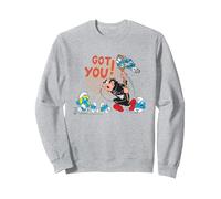 The Smurfs Gargamel Got You! Sudadera, Unisex para Adultos, Gris Jaspeado, XL