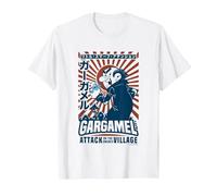 The Smurfs Gargamel's Attack Smurfs Village Kanji Retro Logo Camiseta, Hombre, Blanco, 3XL