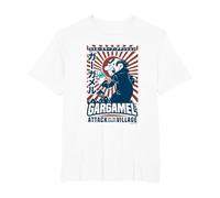 The Smurfs Gargamel's Attack Smurfs Village Kanji Retro Logo Camiseta, Hombre Tallas Grandes, Blanco, 6X Alto