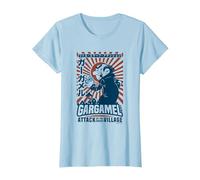 The Smurfs Gargamel's Attack Smurfs Village Kanji Retro Logo Camiseta, Mujer, Azul Bebé, XXL