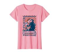 The Smurfs Gargamel's Attack Smurfs Village Kanji Retro Logo Camiseta, Mujer, Rosado, 3XL