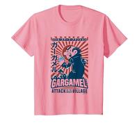 The Smurfs Gargamel's Attack Smurfs Village Kanji Retro Logo Camiseta, Niños, Rosado, 3 años