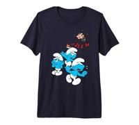 The Smurfs Group Los Pitufos Gargamel Encantados Blue Friends Fans Camiseta Premium
