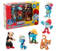The Smurfs I PUFFI - Set Compuesto por 6 Personajes Pitufos, con Burbujas, Firefly, Gran pitufo, Campesino, gargamel y Birba de 5,5 cm, para niños a Partir de 3 años