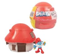 The Smurfs Les Pitufos, Casa con 1 figurina, 5,5 cm, Modelo Grand Pitufo, Rojo, para niños Desde 3 años, PUF382
