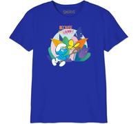 The Smurfs Les Schtroumpfs «Because I'm Happy Butterfly» BOSMURFTS028 - Camiseta para niño, Talla 10 años, Azul Rey, 10 Años