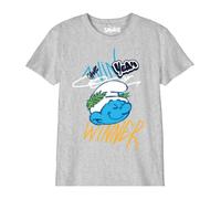 The Smurfs Les Schtroumpfs BOSMURFTS005 T-Shirt, Gris Melange, 10 Años Niño, Gris Melange., 10 Años