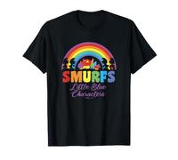 The Smurfs Little Blue Characters Rainbow Pride Camiseta