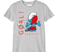 The Smurfs Los Pitufos Camiseta Niño, Gris Melange., 10 Años