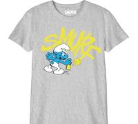 The Smurfs Los Pitufos Camiseta Niño, Gris Melange., 12 años