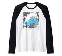 The Smurfs Movie Entry To The Smurf-Verse QR Code Camiseta Manga Raglan