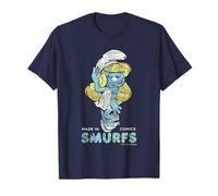 The Smurfs Movie Smurfette Made In Comics Comic Book Pattern Camiseta