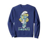 The Smurfs Movie Smurfette Made In Comics Comic Book Pattern Sudadera