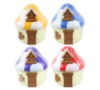 The Smurfs Mushroom House - Cajas ciegas de personajes y accesorios de 6 cm, 12 personajes para coleccionar, (paquete de 4)