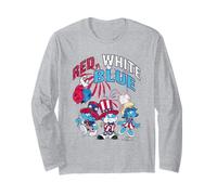 The Smurfs Red White & Blue 4th of July Americana Cartoon Manga Larga