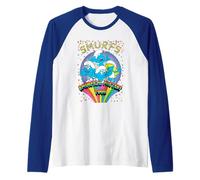 The Smurfs Smurfical Mystery Tour Cartoon Music Camiseta Manga Raglan