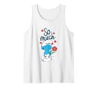 The Smurfs So Much Love Smurf Holding Flower Valentine's Day Camiseta sin Mangas
