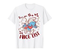 The Smurfs Vintage Christmas On The Nice List Camiseta
