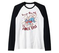 The Smurfs Vintage Christmas On The Nice List Camiseta Manga Raglan
